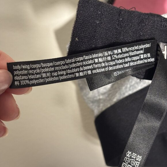 Victorias Secret Pink Active Ultimate Push-Up Sports Bra Gray/Black L - Picture 7 of 7